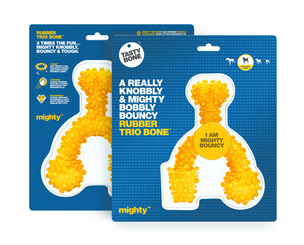 Tasty Bone Mighty Rubber TrioBone Large Tasty Bone Mighty Rubber TrioBone Large