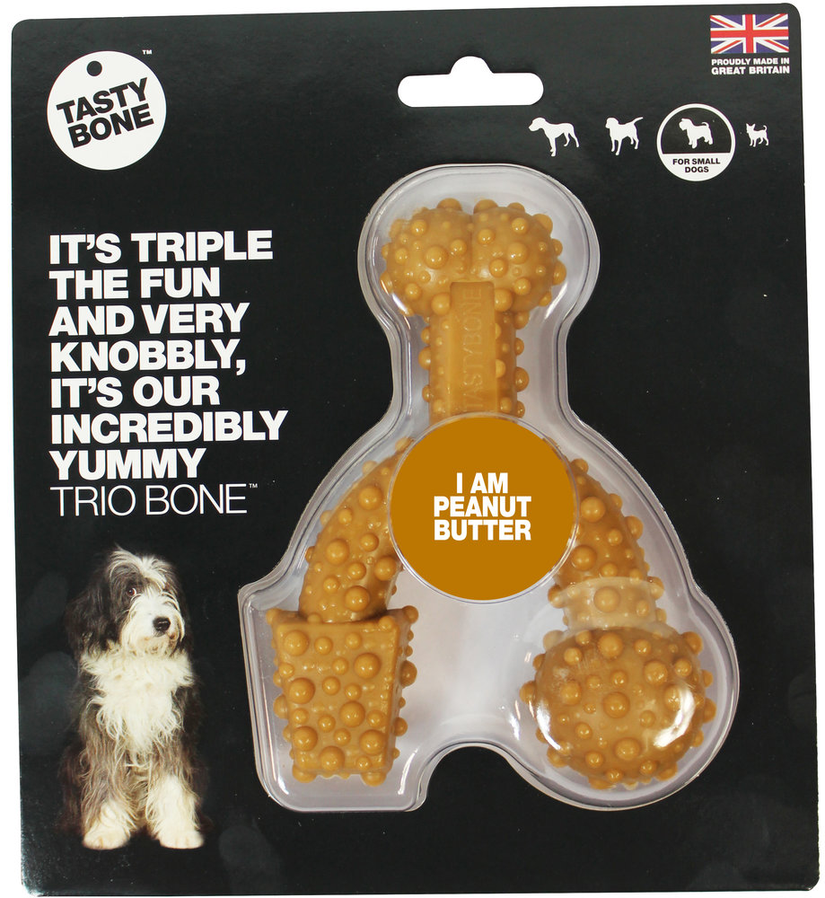 Tasty Bone Trio Bone Mantequilla de cacahuete Small Tasty Bone Trio Bone Mantequilla de cacahuete Small