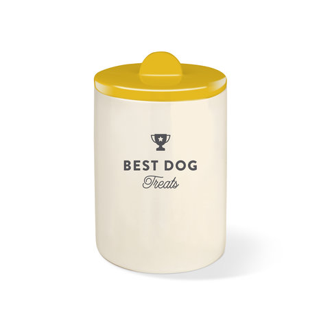 Fringe studio Fringe - Ockerfarbenes Leckerli-Glas für den besten Hund Fringe studio Fringe - Ockerfarbenes Leckerli-Glas für den besten Hund