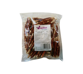 Papillon Pet Products Papillon Rollsticks blanc avec du canard enrobé 400 g