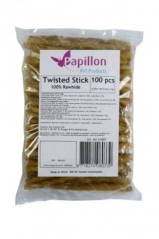 Papillon Pet Products Papillon 100 rolsticks naturel Papillon Pet Products Papillon 100 rolsticks naturel