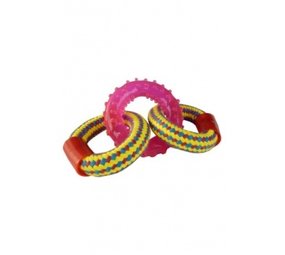 Papillon Pet Products Flostouw 2 anelli con anello in TPR 18 cm