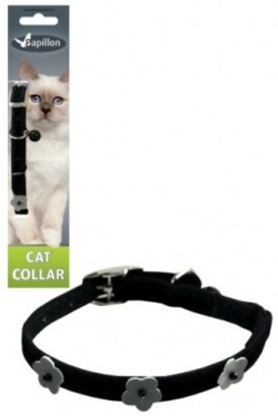 Papillon Pet Products Reflecterende velours kattenhalsband 10 mm x 28 cm Papillon Pet Products Reflecterende velours kattenhalsband 10 mm x 28 cm
