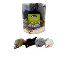 Papillon Pet Products Topo con sonaglio 11cm.bianco grigio marrone nero