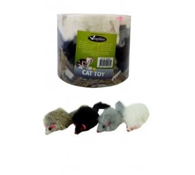 Papillon Pet Products Topo con sonaglio 8cm.bianco grigio marrone nero