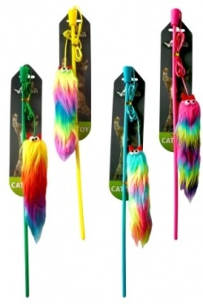 Papillon Pet Products Perche avec souris arc-en-ciel plate 15 cm Papillon Pet Products Perche avec souris arc-en-ciel plate 15 cm