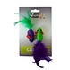 Papillon Pet Products Muis 5 cm met veer op kaart Papillon Pet Products Muis 5 cm met veer op kaart