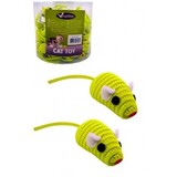 Papillon Pet Products Muis 5 cm fluoriserend geel met ratel Papillon Pet Products Muis 5 cm fluoriserend geel met ratel