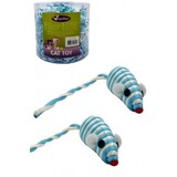 Papillon Pet Products Muis 5 cm blauw/wit met ratel Papillon Pet Products Muis 5 cm blauw/wit met ratel