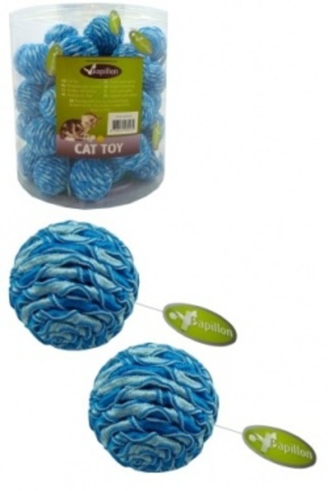 Papillon Pet Products Bal 4cm blauw/zilver met ratel Papillon Pet Products Bal 4cm blauw/zilver met ratel