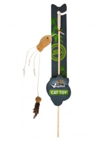 Papillon Pet Products Canna da pesca con pesce su cartoncino Papillon Pet Products Canna da pesca con pesce su cartoncino