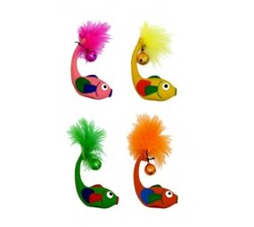 Papillon Pet Products Poisson en latex avec clochette en différentes couleurs