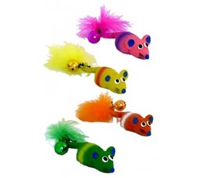 Papillon Pet Products Rato de latex com campainha em diferentes cores Papillon Pet Products Rato de latex com campainha em diferentes cores