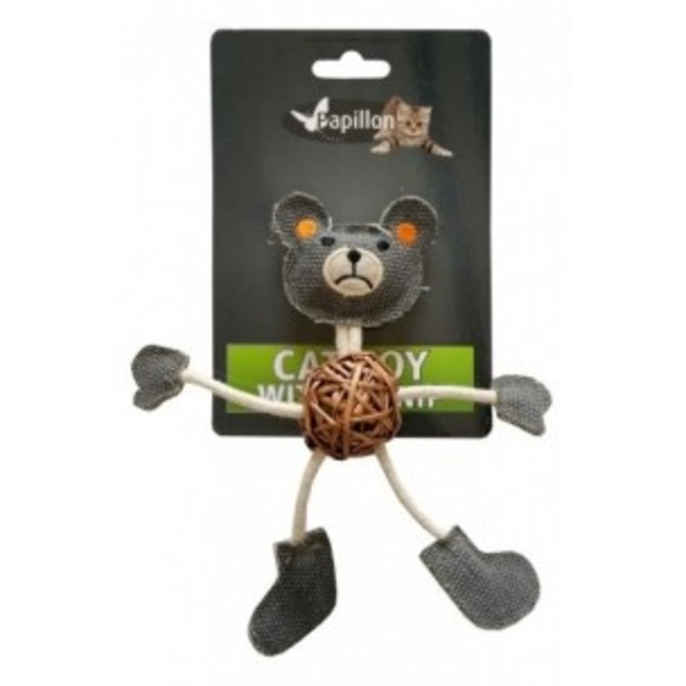 Papillon Pet Products Peluche Urso de Papillon brinquedo com catnip