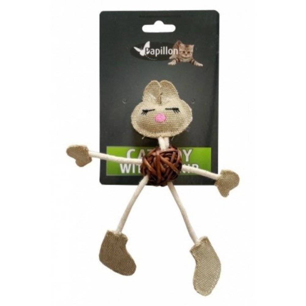 Papillon Pet Products Peluche de lapin Papillon avec herbe à chat Papillon Pet Products Peluche de lapin Papillon avec herbe à chat