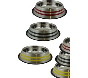 Papillon Pet Products Papillon Vasca di alimentazione in acciaio inox con punte colorate 2,6 litri Papillon Pet Products Papillon Vasca di alimentazione in acciaio inox con punte colorate 2,6 litri