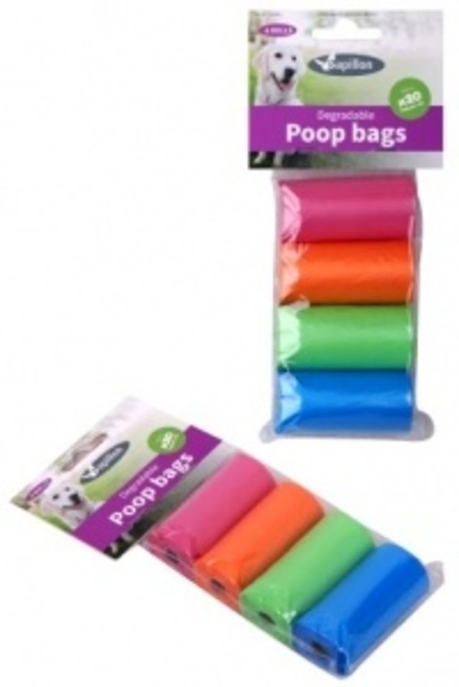 Papillon Pet Products Poop bags biodegradable 4 rolls Papillon Pet Products Poop bags biodegradable 4 rolls