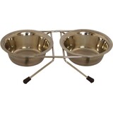 Papillon Pet Products RVS standaard met 2 eetbakjes