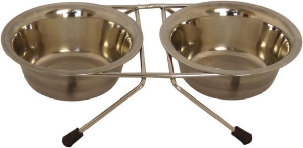 Papillon Pet Products Edelstahlständer mit 2 Futterschalen