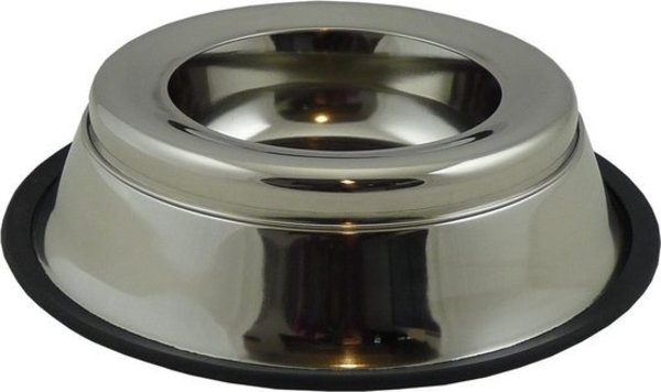 Papillon Pet Products Cuvette anti-débordement en acier inoxydable avec lèvre en caoutchouc Papillon Pet Products Cuvette anti-débordement en acier inoxydable avec lèvre en caoutchouc