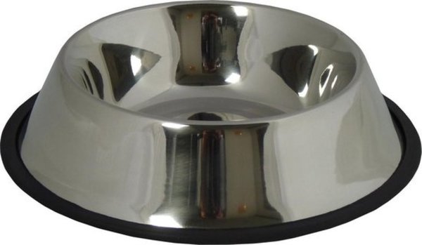 Papillon Pet Products Stainless steel food bowl with rubber rim 25 cm 0.90 l Papillon Pet Products Stainless steel food bowl with rubber rim 25 cm 0.90 l