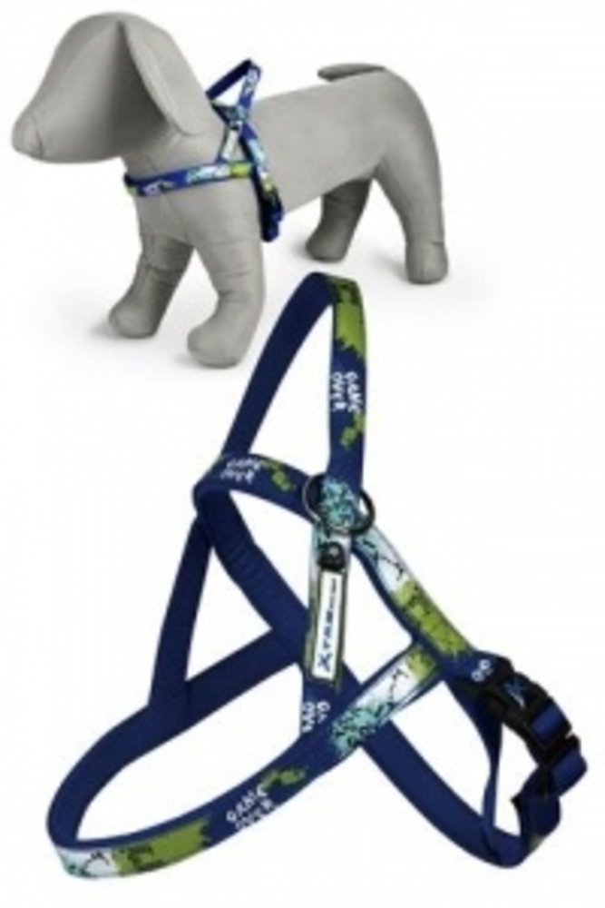 Papillon Pet Products Nylon chest harness X-TRM Rock-N-Roll color blue
