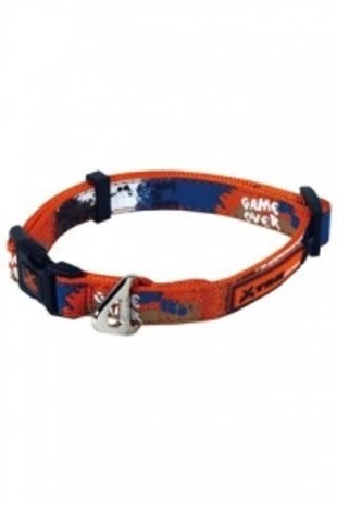 Papillon Pet Products Verstelbare nylon halsband X-TRM Rock-N-Roll kleur oranje