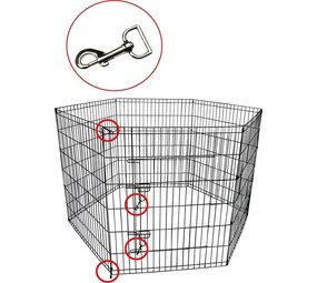 Papillon Pet Products Puppy pen black 8 elements 80 x 100 cm Papillon Pet Products Puppy pen black 8 elements 80 x 100 cm
