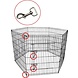 Papillon Pet Products Welpenstall schwarz 8 Elemente 80 x 100 cm Papillon Pet Products Welpenstall schwarz 8 Elemente 80 x 100 cm