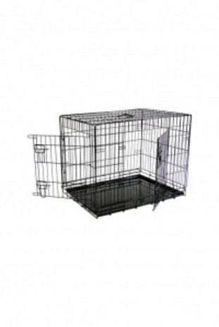 Papillon Pet Products Jaula de alambre ligera 2 puertas negra