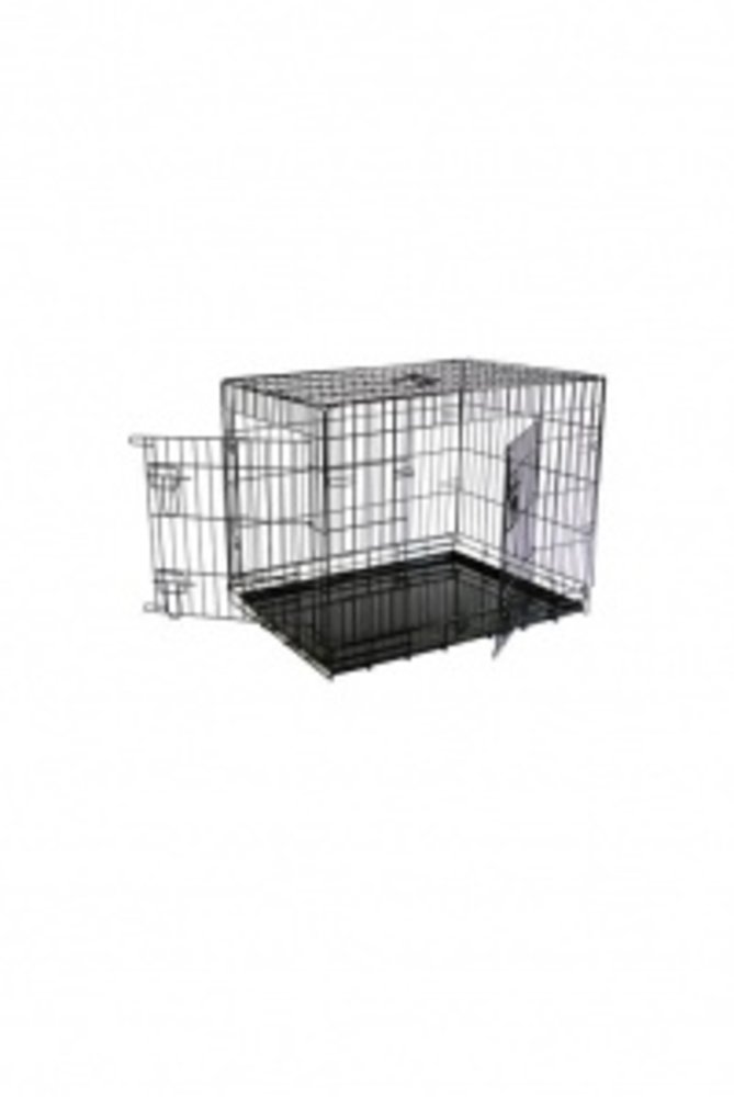 Papillon Pet Products Jaula de alambre ligera 2 puertas negra