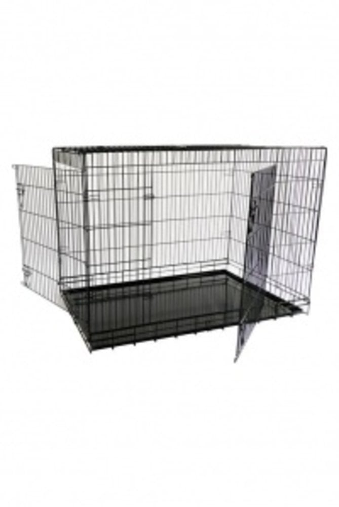 Papillon Pet Products Cage grillagée légère 2 portes noir