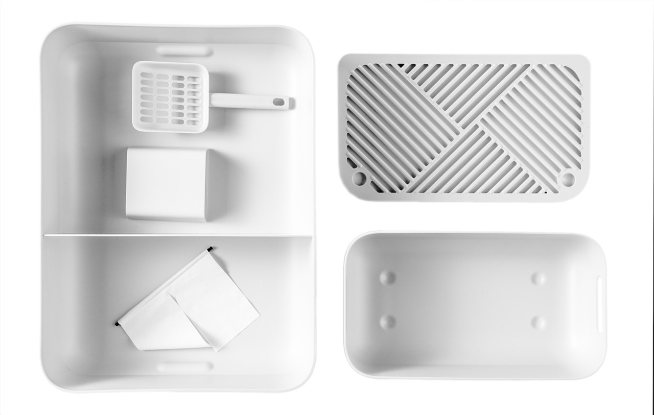 Hoopo Hoopo Dome Cat Litter Box White Hoopo Hoopo Dome Cat Litter Box White