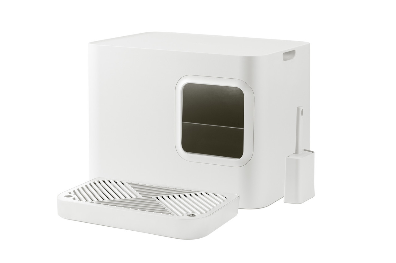 Hoopo Hoopo Dome Plus Litter Box White Hoopo Hoopo Dome Plus Litter Box White