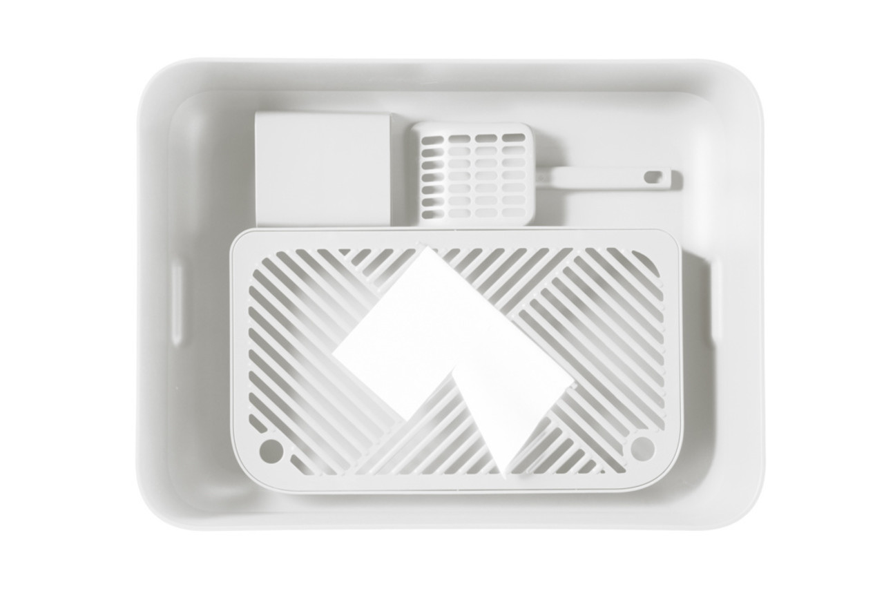 Hoopo Hoopo Dome Plus Litter Box White Hoopo Hoopo Dome Plus Litter Box White