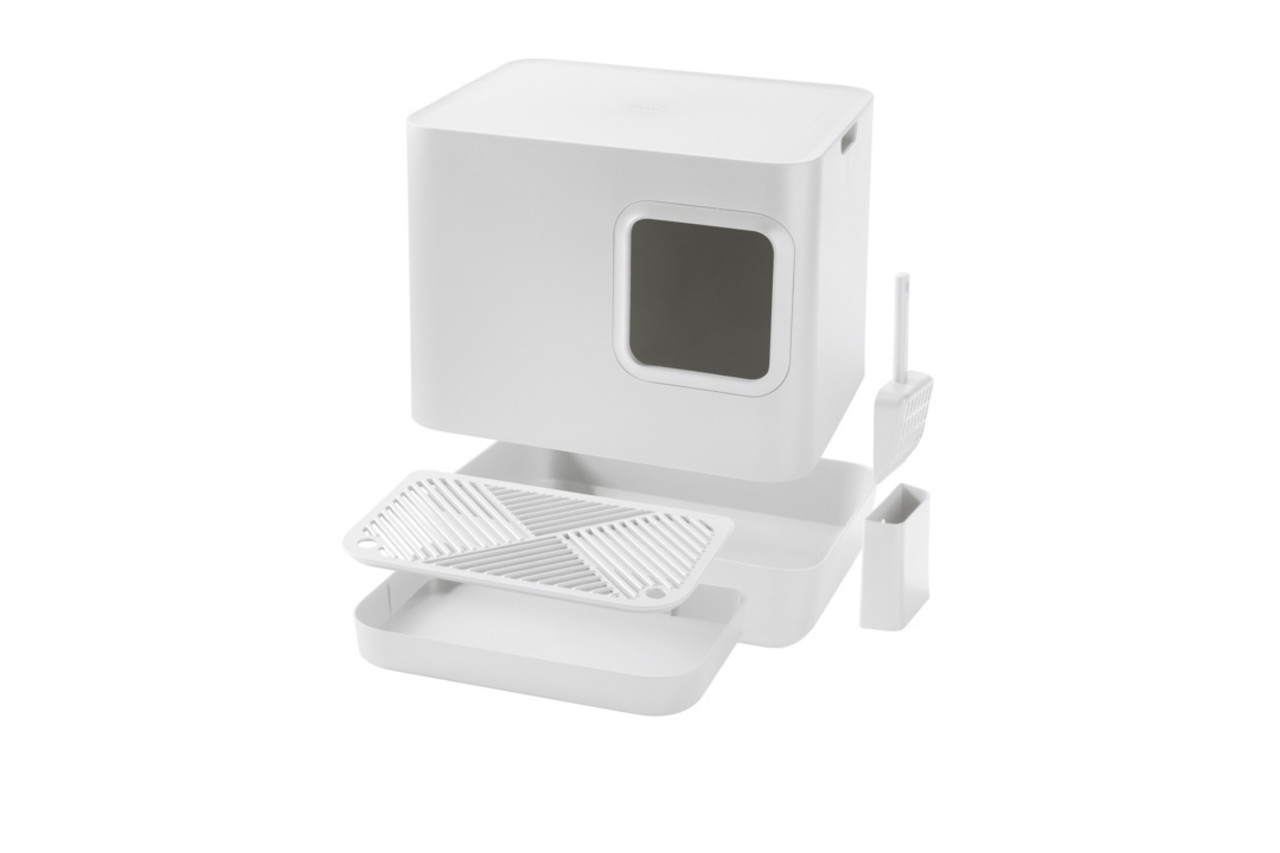 Hoopo Hoopo Dome Plus Litter Box White Hoopo Hoopo Dome Plus Litter Box White