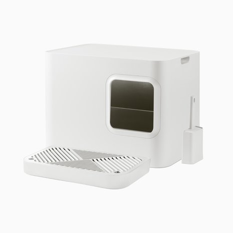 Hoopo Hoopo Dome Plus Litter Box White Hoopo Hoopo Dome Plus Litter Box White