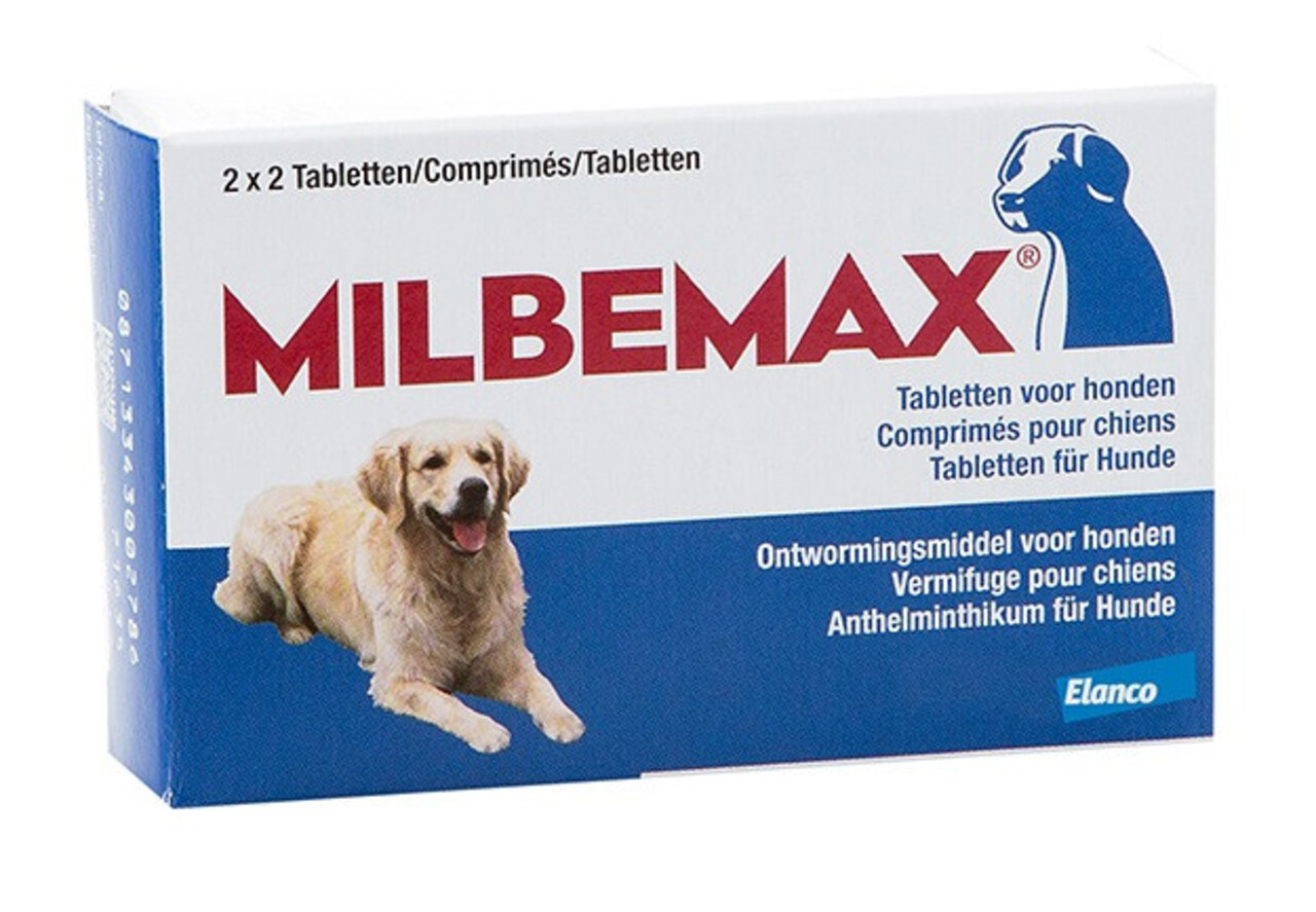 Elanco Milbemax ontwormingstabletten hond vanaf 5 kg Elanco Milbemax ontwormingstabletten hond vanaf 5 kg