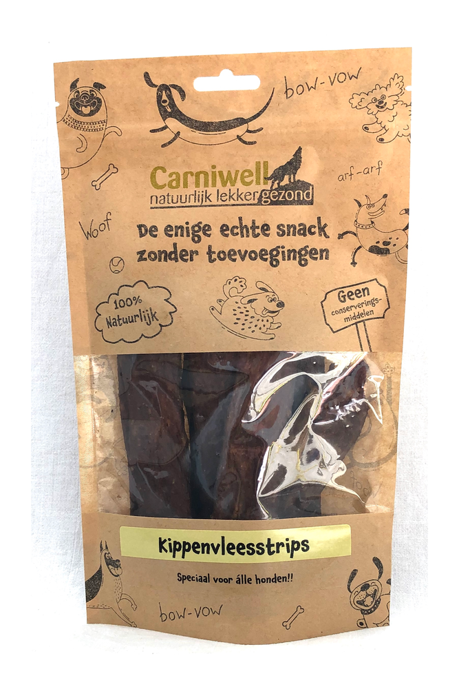 Carniwell Carniwell Chicken meat strips 100g Carniwell Carniwell Chicken meat strips 100g