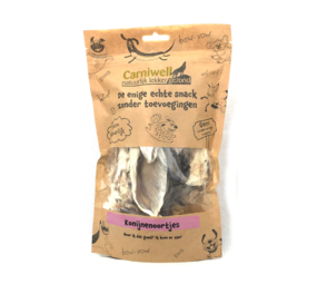 Carniwell Carniwell Konijnenoortjes met vacht 70g