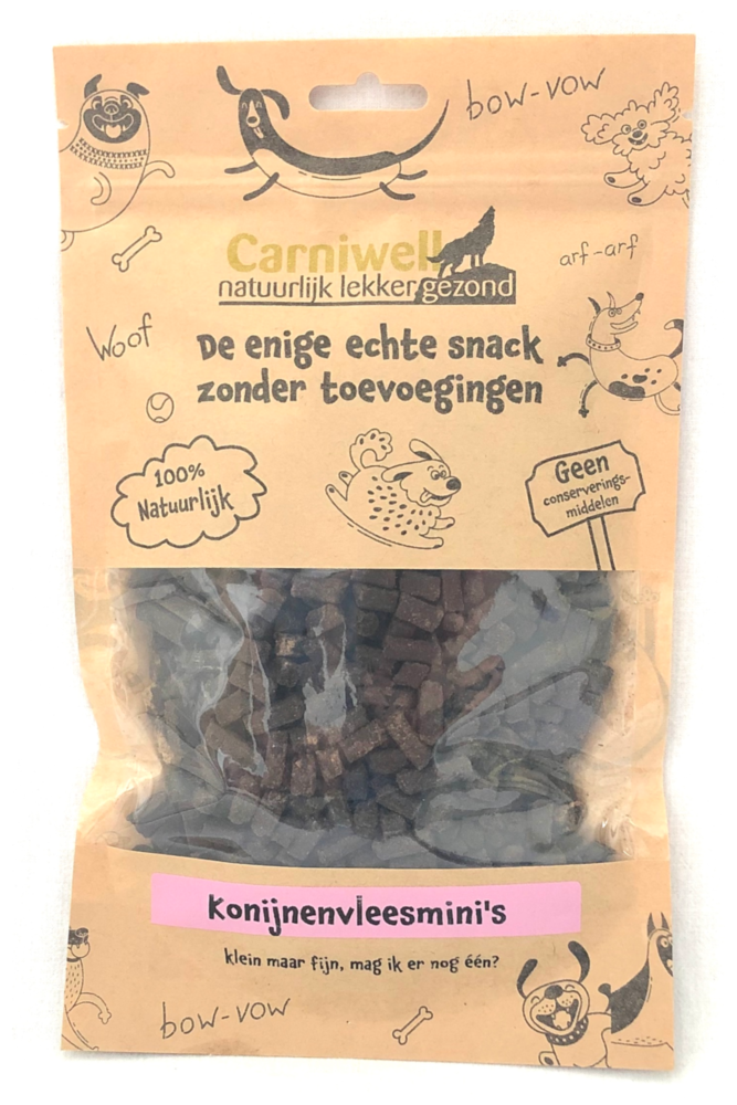 Carniwell Carniwell Rabbit meat minis 200g Carniwell Carniwell Rabbit meat minis 200g