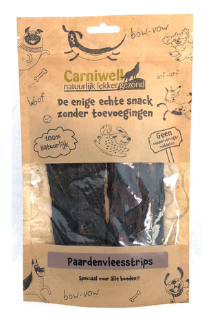 Carniwell Carniwell Horse meat strips 100g Carniwell Carniwell Horse meat strips 100g