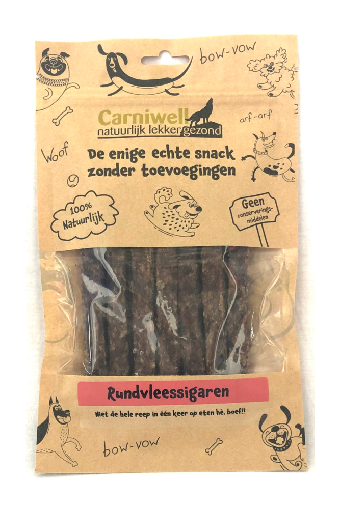 Carniwell Carniwell Beef cigares 100g Carniwell Carniwell Beef cigares 100g