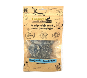 Carniwell Carniwell Kabeljauwhuidburgertjes 80g Carniwell Carniwell Kabeljauwhuidburgertjes 80g