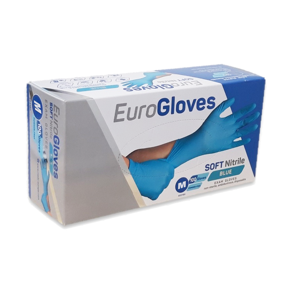 EuroGlove Luvas m nitrila azul (500 peças) tamanho m EuroGlove Luvas m nitrila azul (500 peças) tamanho m