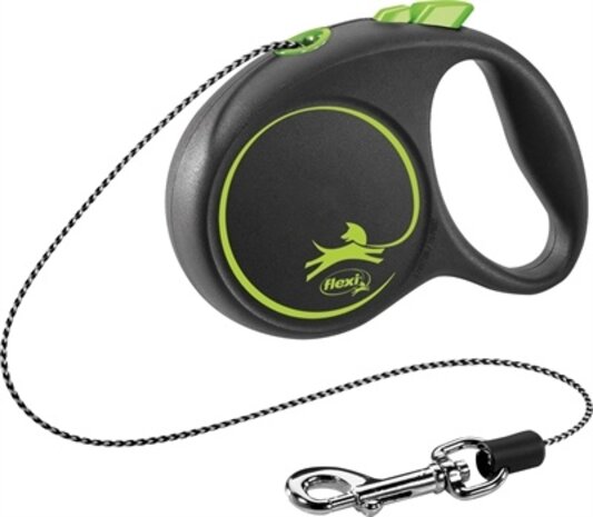 Flexi Flexi Black Design Koord XS Groen|Zwart XS 3 m Flexi Flexi Black Design Koord XS Groen|Zwart XS 3 m