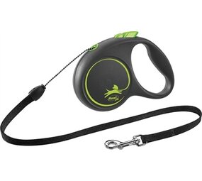 Flexi Flexi Black Design koord S Groen|Zwart S 5 m Flexi Flexi Black Design koord S Groen|Zwart S 5 m