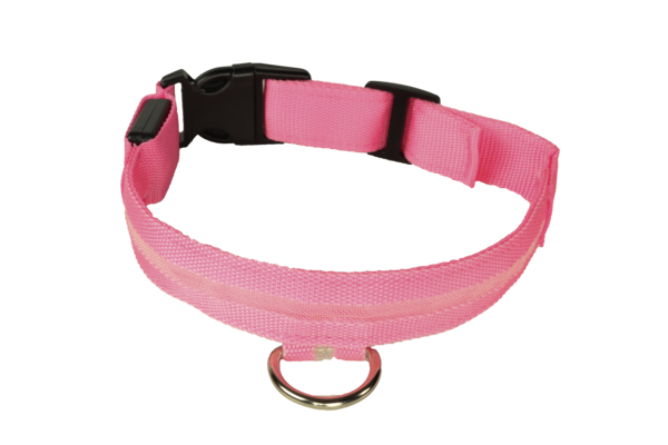 mypetworld Collier lumineux rose L Batterie rechargeable mypetworld Collier lumineux rose L Batterie rechargeable