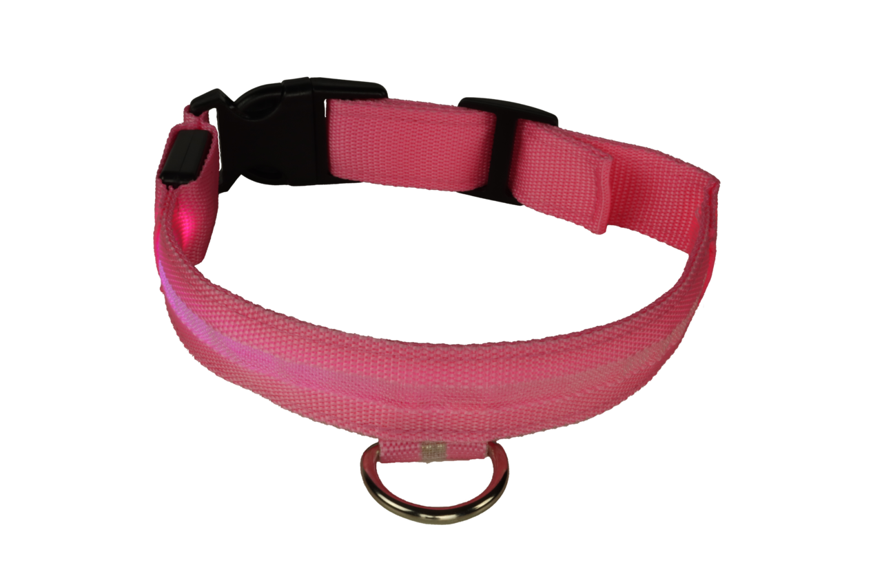 mypetworld Lichtgevende halsband roze M Batterij mypetworld Lichtgevende halsband roze M Batterij