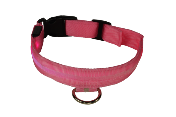 mypetworld Lichtgevende halsband roze M Batterij mypetworld Lichtgevende halsband roze M Batterij